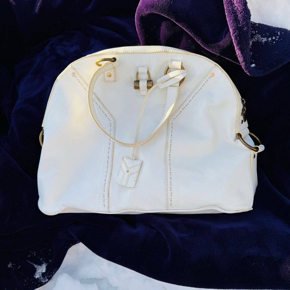 Vintage Yves Saint Laurent Leather Bag ✨ Rare | w/Lock & Keys | Paris Hilton Era - Picture 6 of 11